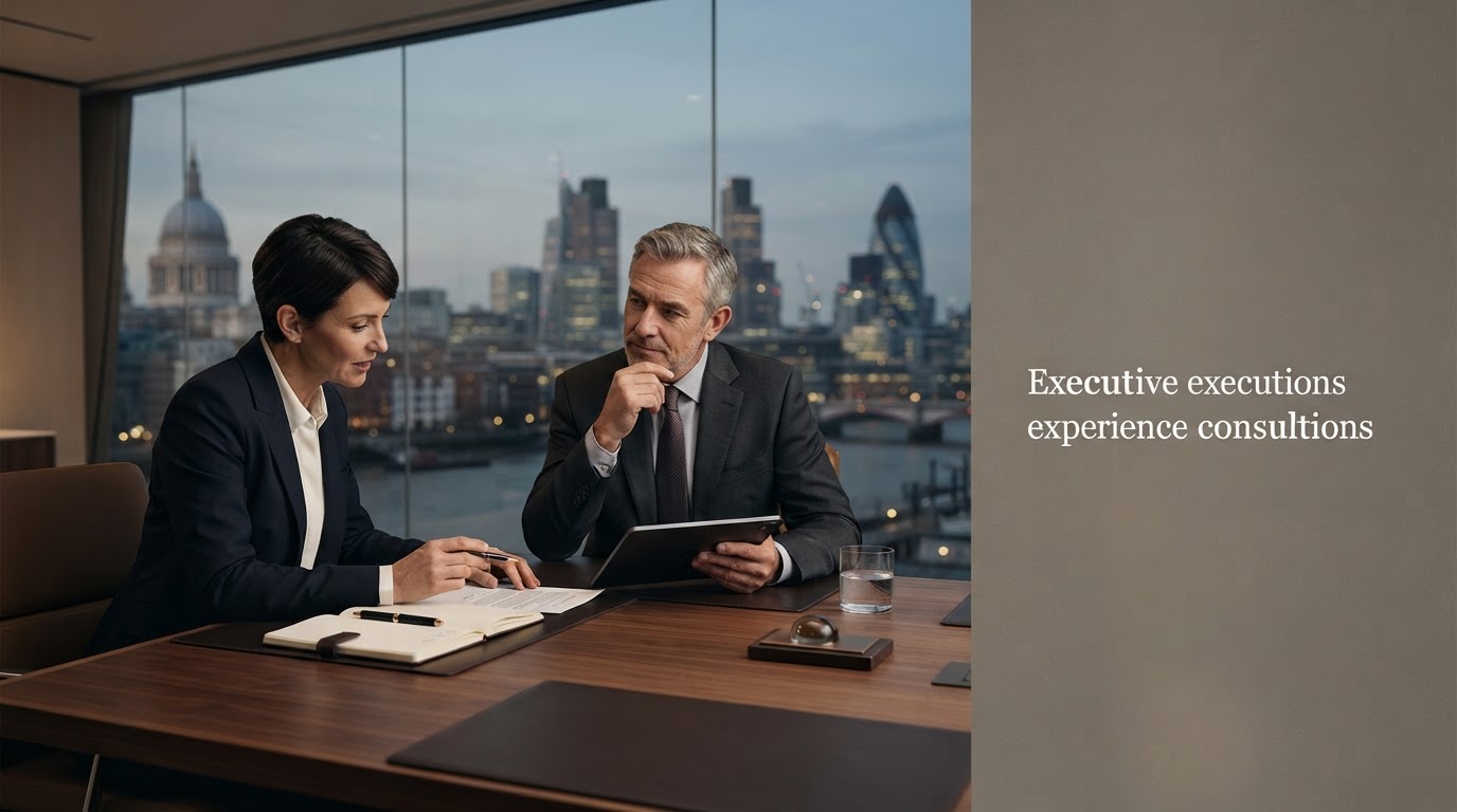 Burnhaven executive reviewing AI-driven market analysis on a mobile device while travelling